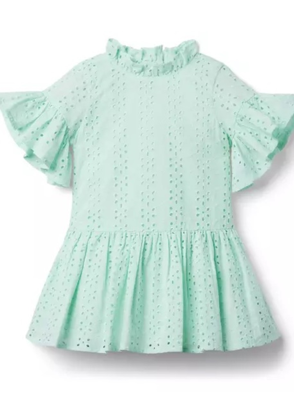 Janie & Jack Eyelet Flutter Sleeve Dress - Picture 2 of 8